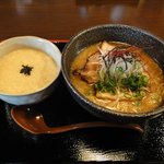 旨蔵麺 - Ｂセット950円（しょうゆラーメン＋麦とろご飯）