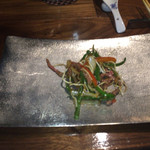 清粥小菜　明 - 炒め野菜  牛肉炙り