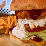 BASHI BURGER CHANCE 池袋店 - テリヤキフィッシュバーガー トッピングフィッシュ