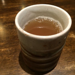 温かいお茶。
          美味し。