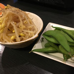 もやしナムルとつき出し