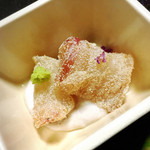 つる幸 - 鱈の刺身鱈子と白子ソース！