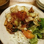 #702 CAFE&DINER - 週替り定食 ドリンクセット 酢豚 1490円