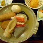 だいにんぐ喫茶 わらく - おでん定食(2010/12/04撮影)