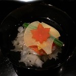 御料理 堀川 - 椀物：蟹真丈・白木耳