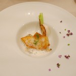 モン・フレーブ - 三陸産平目のポワレと焼きカブ　柚子風味のアサリのブイヨン