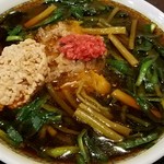 Manshuuniraramensakaeya - 満州ニラ納豆ラーメン　2016.12