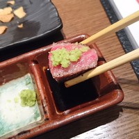 加藤牛肉店シブツウ - わさび醤油最高です！