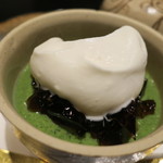 日本料理 晴山 - 【再訪4】抹茶プリン　和三盆のゼリーと生クリーム乗せ