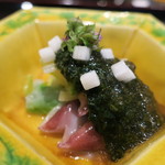 日本料理 晴山 - 【再訪4】ホタルイカとウルイのワカメ酢和え