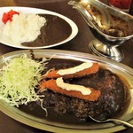 金沢ロイヤルカレー創 - エビフライカレー L 830円 と、トッピング の カレールー 180円 and ライス 180円（税込）。