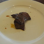 洋食katsui - 有料のアルコール一杯に付き・小さいオードブルが付く・・・ハツ醤油タレ焼き