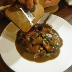 a table - トリュフ掛け