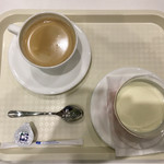 カフェ・ディ・フェスタ - 苺ミルクプリン、アメリカンコーヒーの空中写真2016/01/29