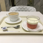 カフェ・ディ・フェスタ - 苺ミルクプリン、アメリカンコーヒー 2016/01/29