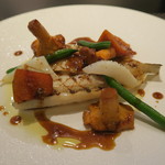 スゥリル - 28年11月　淡路鱚　マッシュルームソース　イタリア南瓜、烏賊