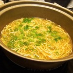 そ！これこれ 豚肉屋 - 黒豚のしゃぶしゃぶ（〆の塩ラーメン）