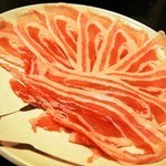 そ！これこれ 豚肉屋 - 黒豚のしゃぶしゃぶ（黒豚バラ）