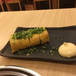 博多もつ鍋 蟻月 心斎橋 - ねぎと明太の玉子焼き