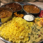 ゼロワンカレー - 201612再訪  南インド定食あいがけ レモンライス