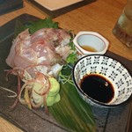 おまめさん - 北海道から空輸された　ほっけの刺身　絶品