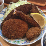 割烹清里 - ミックスフライ(¥800)