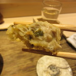 日本橋 蕎ノ字 - 牡蠣　イイ感じのレア