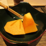 日本橋 蕎ノ字 - 奥様の実家の岐阜の種無し柿