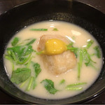 食堂 おがわ - 2016年12月。白味噌のお椀（試作品）