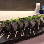 和膳と酒肴 廚 - ロール寿司　車海老天ぷらとアボカド 2016.12再訪