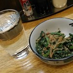 いっさ - 日本酒とほうれん草ごまあえ