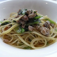 リストランテ･ヒロ チェントロ 丸ビル店 - 庄内豚の軽い燻製と小松菜のラグーソース スパゲッティーニ
