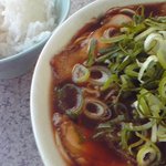 新福菜館 東土川店 - 麺固い目　ネギ多い目　ごはん