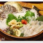 釣船茶屋 ざうお - 平目刺し（半身） / ホタテ刺し