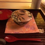 祇園 末友 - もみじの飯蒸しの器