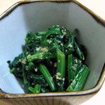 お通り　ほうれん草ピーナツ和え