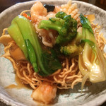 中国名菜 露天 - 海鮮と野菜の五目かた焼きそば1290円税込