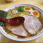 とら食堂 松戸分店 - 塩ワンタン麺味玉980円・2016