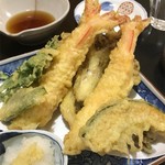 そば 法師人 - 天ぷら盛り合わせ玉子焼き