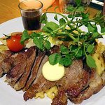 BELLOWS BURGER - ジャックダニエル・ペッパーステーキ（200g）ライス付き1680円