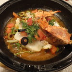 ビストロ 間 - フレンチ風鯛おこげを魚介スープで　タジン鍋スタイル