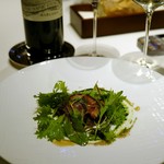 レストラン リューズ - シェフスペシャルティ
      新潟の椎茸、パンチェッタ
      
      ラルド(豚の背油)の味が美味しい！