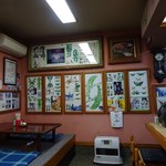 的寿し - 店内（切り笹細工はプロ級）