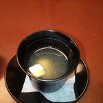 人形町今半 - 鴨つくねに焼きねぎの汁物