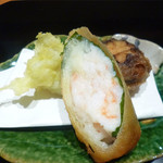 かま田 - 椎茸と里芋等