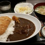 なか卯 - プレミアムカツカレー&豚汁サラダセット