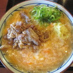 丸亀製麺 - 2016/12 肉たまあんかけうどん・並
            おろし生姜と青ネギを添えて