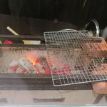 あなごと日本酒 なかむら - 炭焼きコーナー