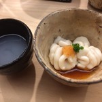 日本橋蛎殻町 すぎた - 鱈白子ポン酢＋而今濁り