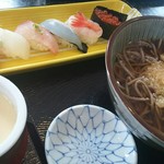 日本橋 - 寿司そばセット